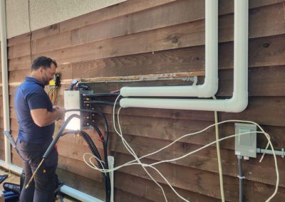 ServiceXCEL conduit being wired into breaker